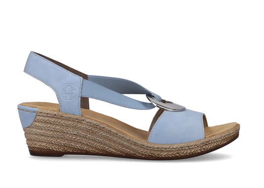 Rieker Women's Fanni H6 Sandals Aqua Rieker Women's Fanni H6 Sandals Aqua