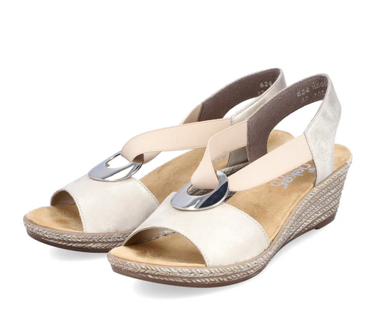 Rieker Women's Fanni H6 Sandals Beige Rieker Women's Fanni H6 Sandals Beige