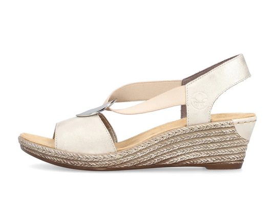 Rieker Women's Fanni H6 Sandals Beige Rieker Women's Fanni H6 Sandals Beige