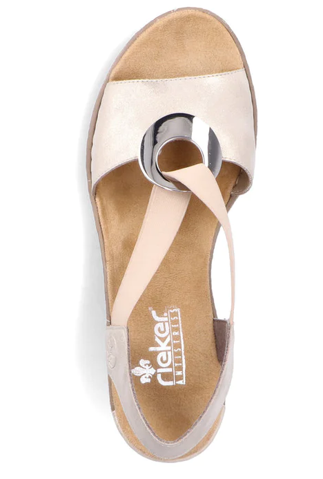 Rieker Women's Fanni H6 Sandals Beige Rieker Women's Fanni H6 Sandals Beige