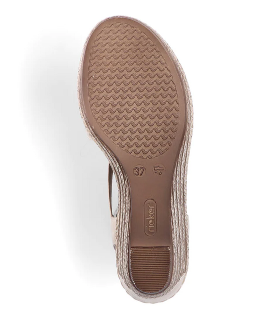 Rieker Women's Fanni H6 Sandals Beige Rieker Women's Fanni H6 Sandals Beige