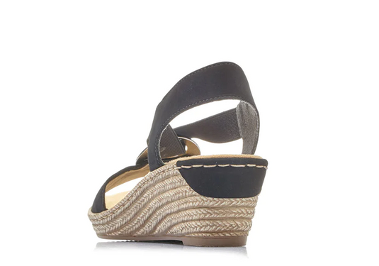 Rieker Women's Fanni H6 Sandals Black Rieker Women's Fanni H6 Sandals Black