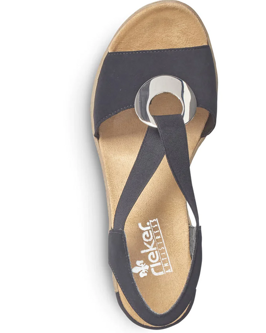 Rieker Women's Fanni H6 Sandals Black Rieker Women's Fanni H6 Sandals Black