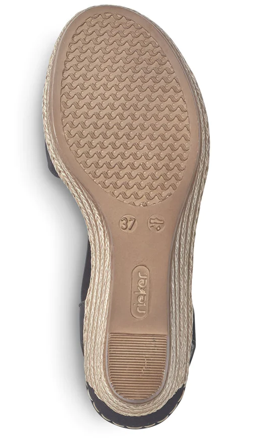 Rieker Women's Fanni H6 Sandals Black Rieker Women's Fanni H6 Sandals Black
