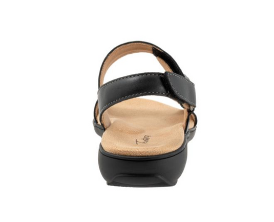 Trotters Women's Romi Stitch Sandals Black Trotters Women's Romi Stitch Sandals Black
