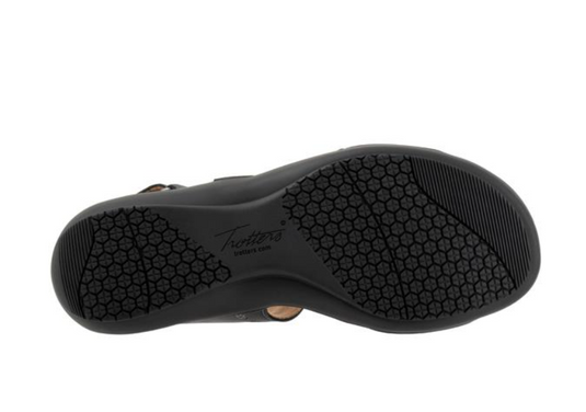 Trotters Women's Romi Stitch Sandals Black Trotters Women's Romi Stitch Sandals Black