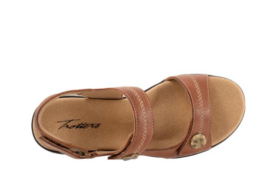 Trotters Women's Romi Stitch Sandals Luggage Trotters Women's Romi Stitch Sandals Luggage