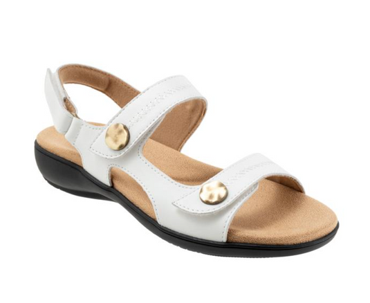 Trotters Women's Romi Stitch Sandals White Trotters Women's Romi Stitch Sandals White