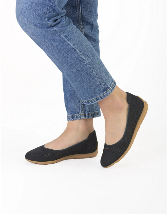 Ara Women's Ballet Pumps Sardinia Black Ara Women's Ballet Pumps Sardinia Black