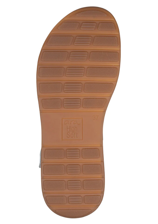 Ara Women's Oregon Medallion Double Adjustable Sandal Platinum Metallic Leather Ara Women's Oregon Medallion Double Adjustable Sandal Platinum Metallic Leather