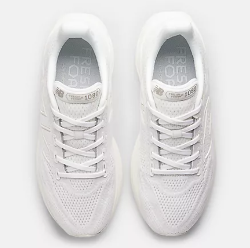 New Balance Women's Fresh Foam X 1080v13 White with Silver Metallic New Balance Women's Fresh Foam X 1080v13 White with Silver Metallic