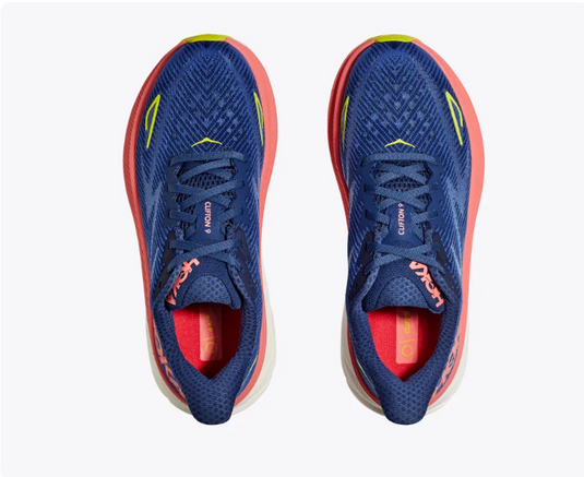 Hoka One One Women's Clifton 9 Sneaker Evening Sky / Coral Hoka One One Women's Clifton 9 Sneaker Evening Sky / Coral