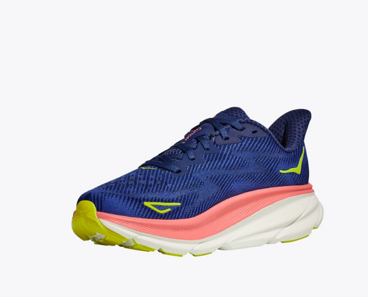 Hoka One One Women's Clifton 9 Sneaker Evening Sky / Coral Hoka One One Women's Clifton 9 Sneaker Evening Sky / Coral
