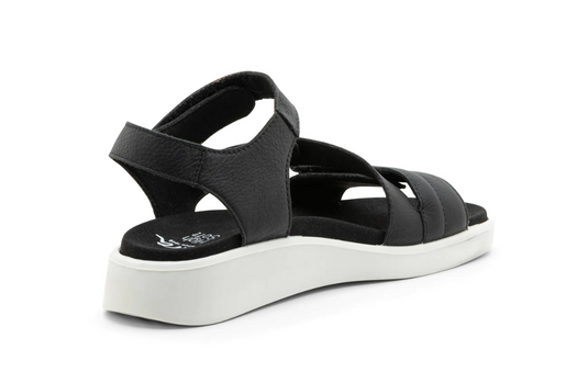Ara Women's Marina Triple Adjustable Sandal Black Calf Leather Ara Women's Marina Triple Adjustable Sandal Black Calf Leather