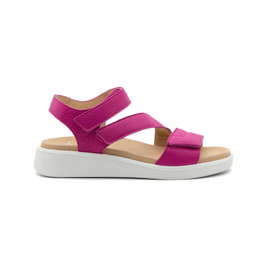 Ara Women's Marina Triple Adjustable Sandal Pink Calf Leather Ara Women's Marina Triple Adjustable Sandal Pink Calf Leather