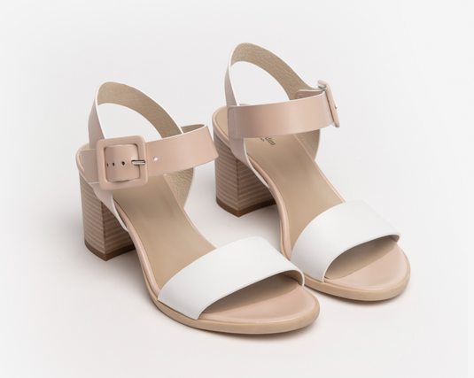 NeroGiardini Women's E318654D Block Heel Bianco