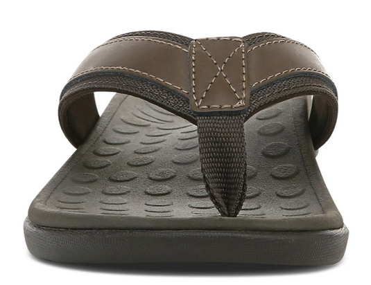 Vionic Men's Tide Toe Post Sandal Brown Vionic Men's Tide Toe Post Sandal Brown