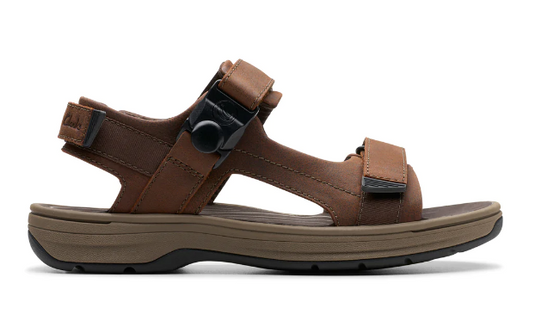 Clarks Men's Saltway Trail Sandal Dark Brown Leather Clarks Men's Saltway Trail Sandal Dark Brown Leather
