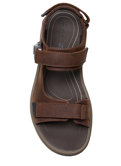 Clarks Men's Saltway Trail Sandal Dark Brown Leather Clarks Men's Saltway Trail Sandal Dark Brown Leather