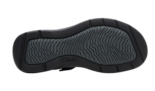 Clarks Men's Saltway Trail Sandal Black Leather Clarks Men's Saltway Trail Sandal Black Leather