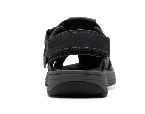 Clarks Men's Saltway Cove Sandal Black Leather Clarks Men's Saltway Cove Sandal Black Leather