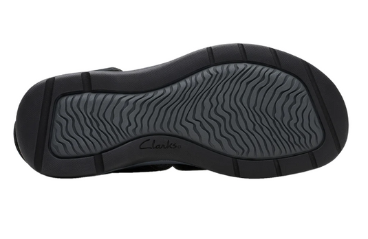Clarks Men's Saltway Cove Sandal Black Leather Clarks Men's Saltway Cove Sandal Black Leather
