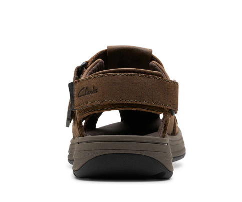 Clarks Men's Saltway Cove Sandal Dark Brown Leather Clarks Men's Saltway Cove Sandal Dark Brown Leather