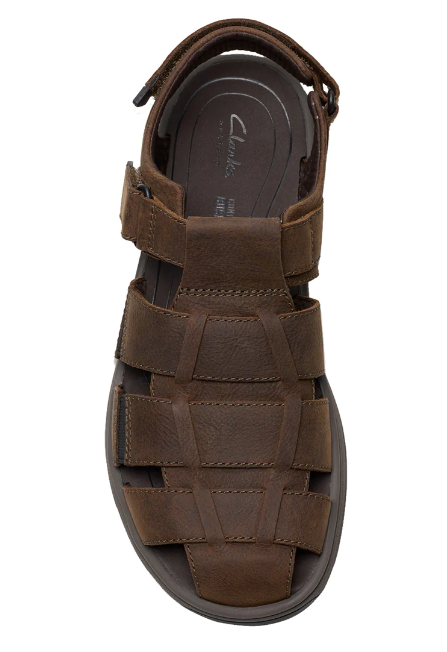 Clarks Men's Saltway Cove Sandal Dark Brown Leather Clarks Men's Saltway Cove Sandal Dark Brown Leather