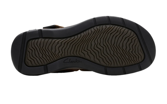 Clarks Men's Saltway Cove Sandal Dark Brown Leather Clarks Men's Saltway Cove Sandal Dark Brown Leather