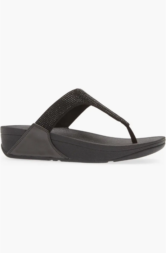 Fitflop Women's Lulu Embellished Flip Flop All Black