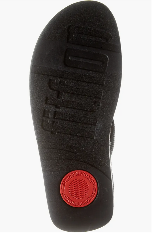 Fitflop Women's Lulu Embellished Flip Flop All Black Fitflop Women's Lulu Embellished Flip Flop All Black