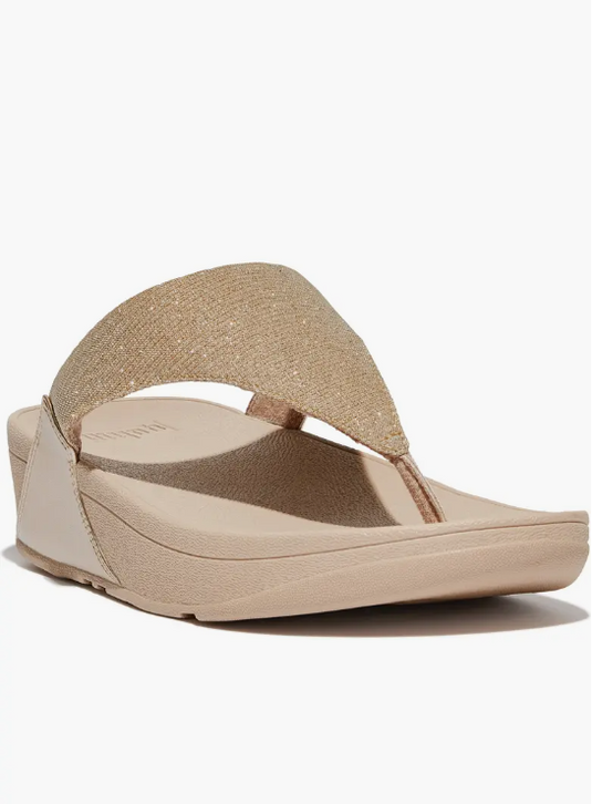 Fitflop Women's Lulu Shimmerlux Flip Flop Latte Beige Fitflop Women's Lulu Shimmerlux Flip Flop Latte Beige