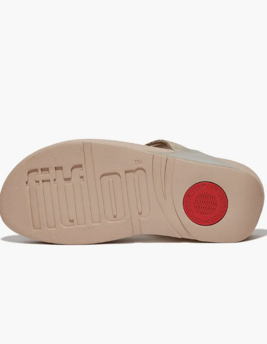 Fitflop Women's Lulu Shimmerlux Flip Flop Latte Beige Fitflop Women's Lulu Shimmerlux Flip Flop Latte Beige