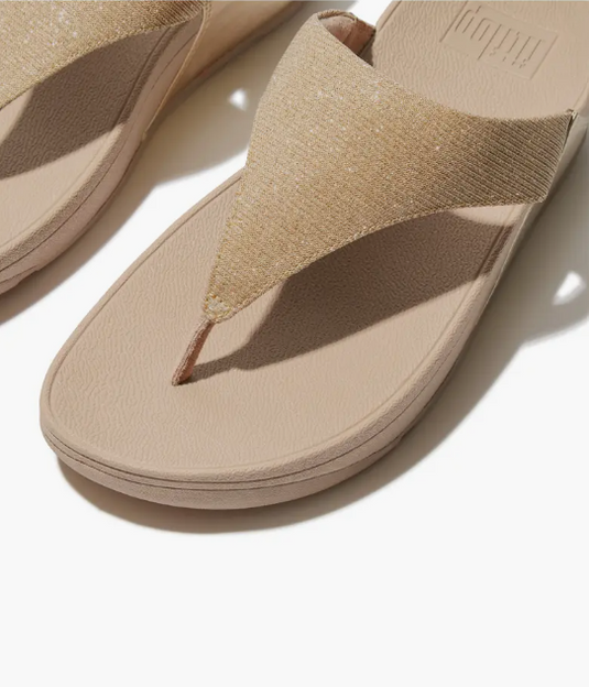 Fitflop Women's Lulu Shimmerlux Flip Flop Latte Beige Fitflop Women's Lulu Shimmerlux Flip Flop Latte Beige