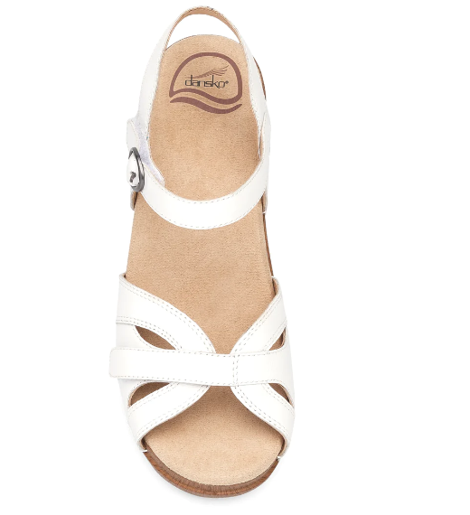 Dansko Women's Season Sandals White Full Grain Sandal Dansko Women's Season Sandals White Full Grain Sandal