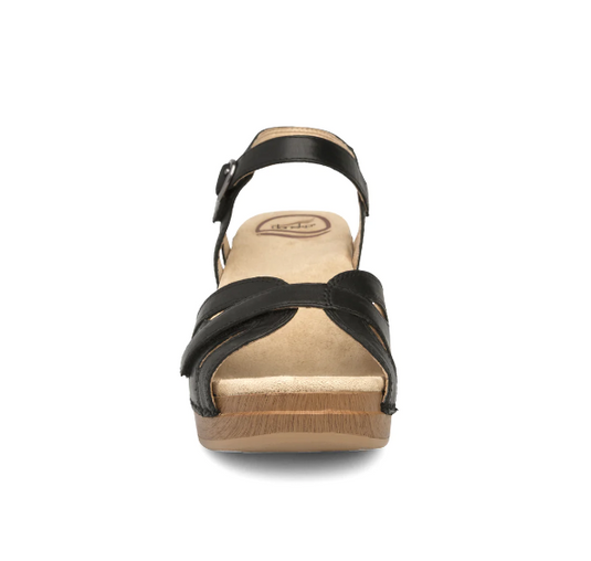 Dansko Women's Season Sandals Black Full Grain Sandal Dansko Women's Season Sandals Black Full Grain Sandal
