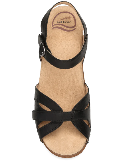 Dansko Women's Season Sandals Black Full Grain Sandal Dansko Women's Season Sandals Black Full Grain Sandal