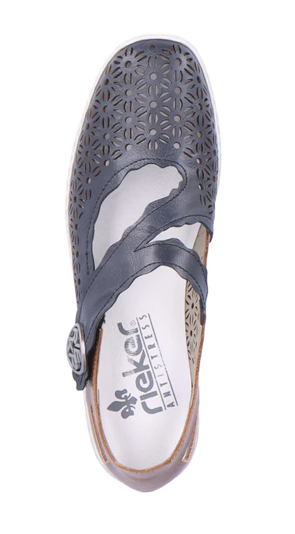 Rieker Women's Doris G4 Sandals Pazifik/Mogano Rieker Women's Doris G4 Sandals Pazifik/Mogano