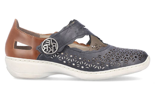 Rieker Women's Doris G4 Sandals Pazifik/Mogano Rieker Women's Doris G4 Sandals Pazifik/Mogano