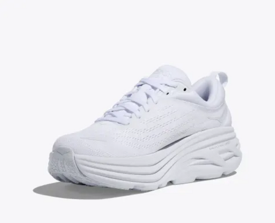 Hoka One One Women's Bondi 8 Sneaker White/White Hoka One One Women's Bondi 8 Sneaker White/White