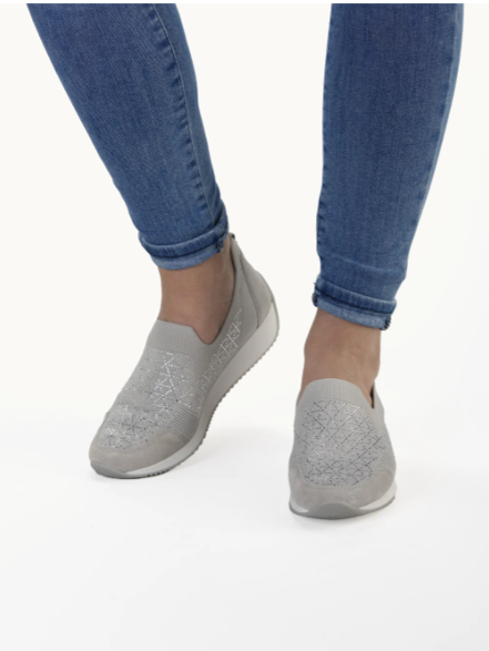 Ara Women's Lissabon Slip-on Shoe Grey Ara Women's Lissabon Slip-on Shoe Grey