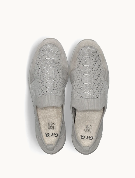 Ara Women's Lissabon Slip-on Shoe Grey Ara Women's Lissabon Slip-on Shoe Grey