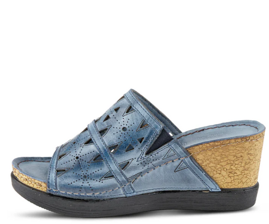 Spring Step Women's Fusawedge Sandal Blue Spring Step Women's Fusawedge Sandal Blue