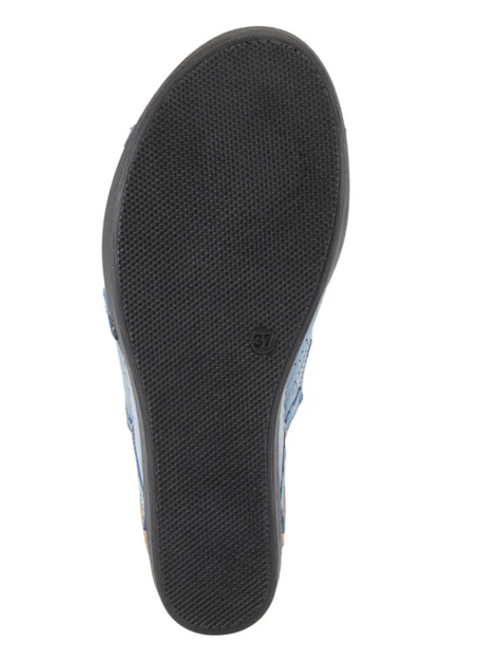 Spring Step Women's Fusawedge Sandal Blue Spring Step Women's Fusawedge Sandal Blue