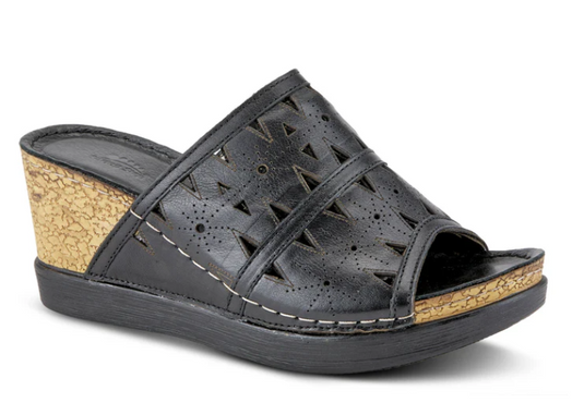 Spring Step Women's Fusawedge Sandal Black Spring Step Women's Fusawedge Sandal Black