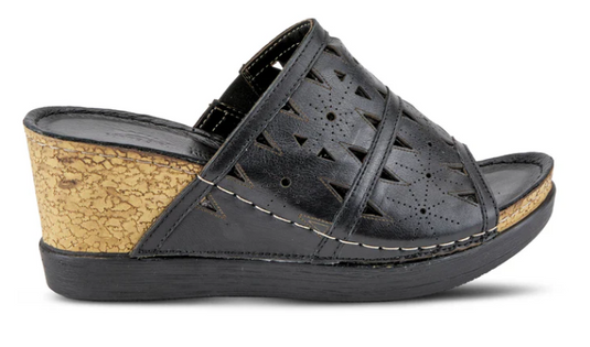 Spring Step Women's Fusawedge Sandal Black Spring Step Women's Fusawedge Sandal Black