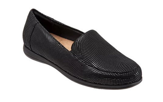Trotters Women's Deanna Slip On Black Mini Dot Trotters Women's Deanna Slip On Black Mini Dot