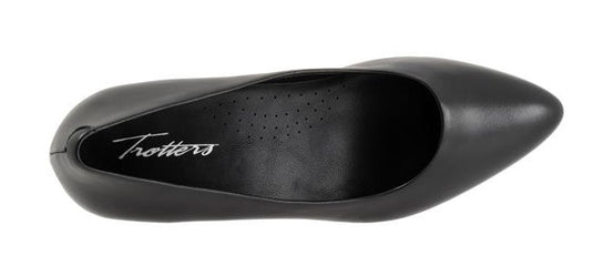 Trotters Women's Kate Pump Black Leather Trotters Women's Kate Pump Black Leather