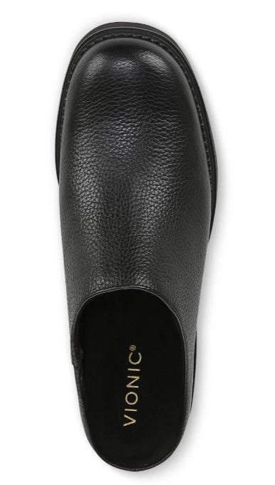 Vionic Women's Fairfax Clog Mule Black Leather Vionic Women's Fairfax Clog Mule Black Leather