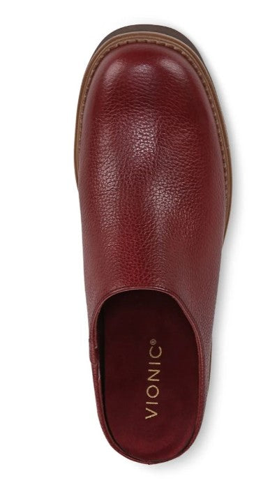 Vionic Women's Fairfax Clog Mule Syrah Leather Vionic Women's Fairfax Clog Mule Syrah Leather